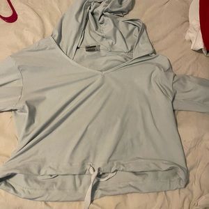 Cropped gym shark hoodie